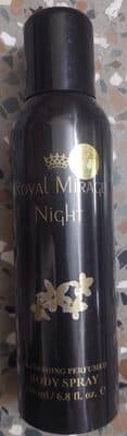 Royal Mirage Night is a cheap body spray with an allergen list as long as the can