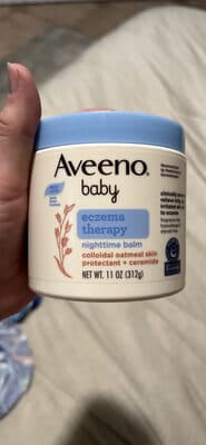 Aveeno's Baby Eczema Nighttime Balm is a quietly excellent occlusive for adult faces too